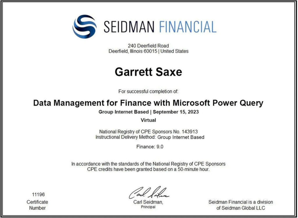 Managing Data for Finance with Power Query